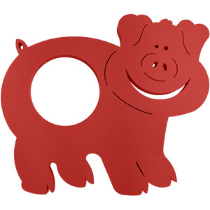 TAPIZ CON FORMA DE CERDITO