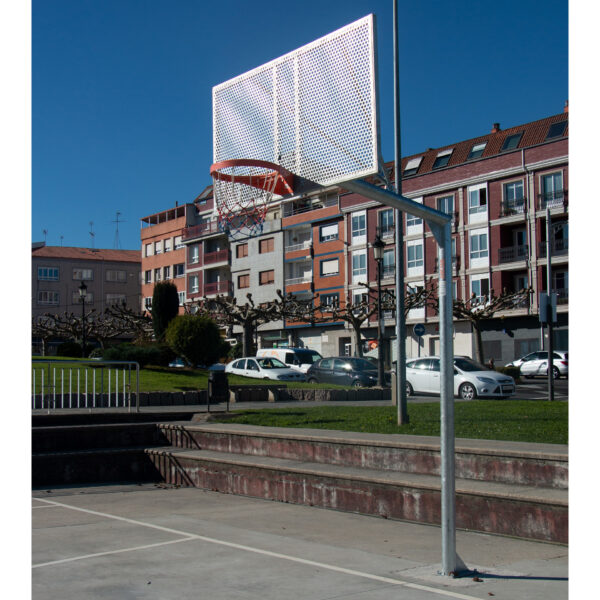 JGO CANASTAS ANTIVANDALICAS BALONCESTO NEW TUBO 114 MM GALVANIZADAS -INCLUYE AROS, REDES Y TABLEROS- - Imagen 4