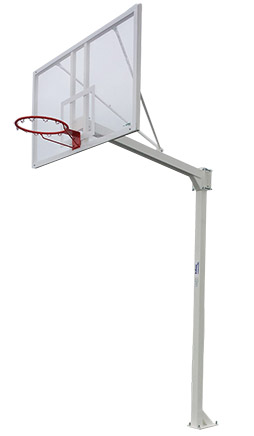 JUEGO CANASTAS BALONCESTO DELUXE MONOTUBO FIJAS CON BASE PARA ANCLAJE -SIN TABLERO NI ARO-