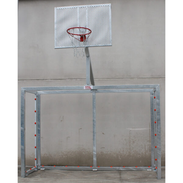 JUEGO PORTERÍAS GALVANIZADAS FÚTBOL SALA/BALONMANO - CANASTA BASKET - Imagen 2