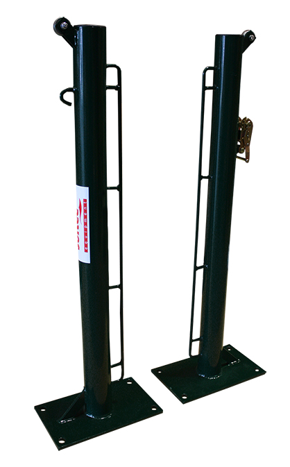 JUEGO POSTES DE PÁDEL FIJOS Ø 80MM CON BASE PARA ATORNILLAR