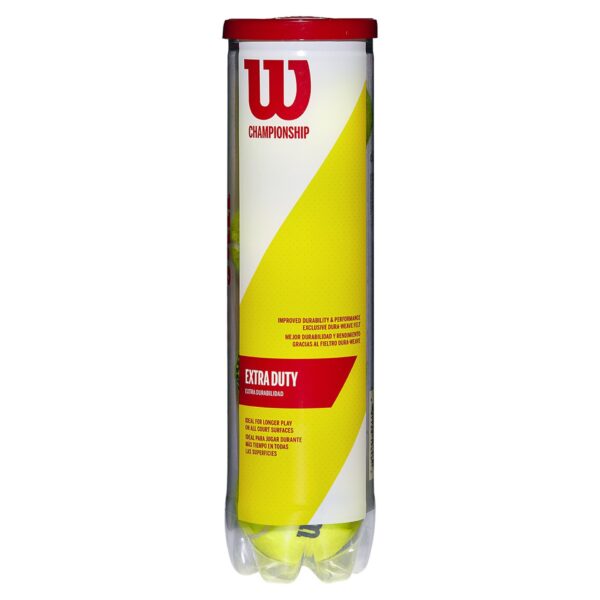 BOTE 4 PELOTAS TENIS WILSON "CHAMPIONSHIP XD" - Imagen 2