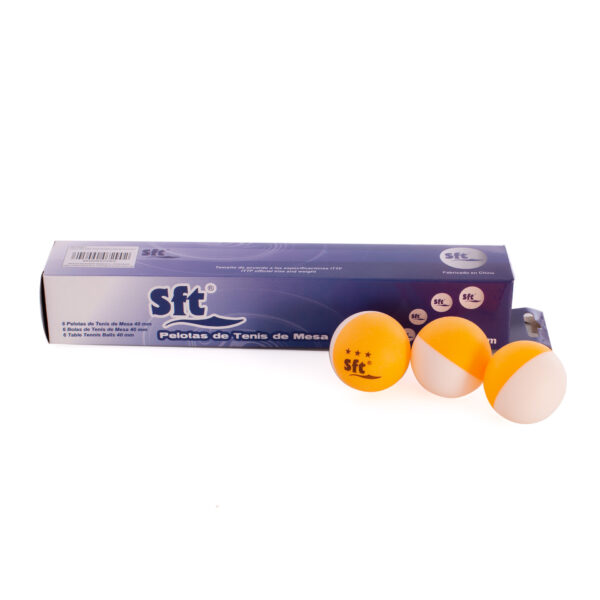 CAJA 6 PELOTAS TENIS DE MESA ABS BICOLOR SFT - Imagen 4