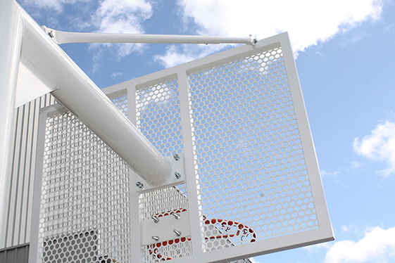 JUEGO DE 2 CANASTAS ANTIVANDALICAS MINIBASKET NEW TUBO 114 MM LACADA -INCLUYE AROS, REDES Y TABLEROS- - Imagen 2