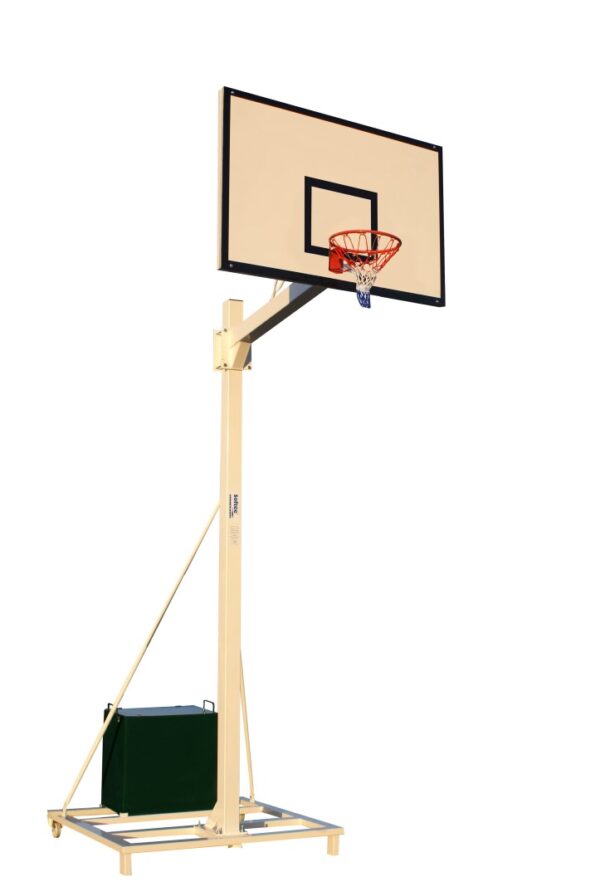 JUEGO DE 2 CANASTAS BALONCESTO DELUXE MONOTUBO TUBO 100 TRASLADABLE 2 RUEDAS CON CARRO  -SIN TABLERO, ARO - Imagen 6