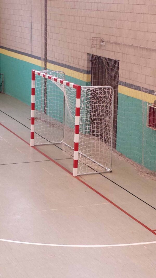 JUEGO DE 2 PORTERÍAS F.SALA/BALONMANO METÁLICAS TRASLADABLES 80X80MM CON BASE DE TUBO REDONDO - Imagen 2