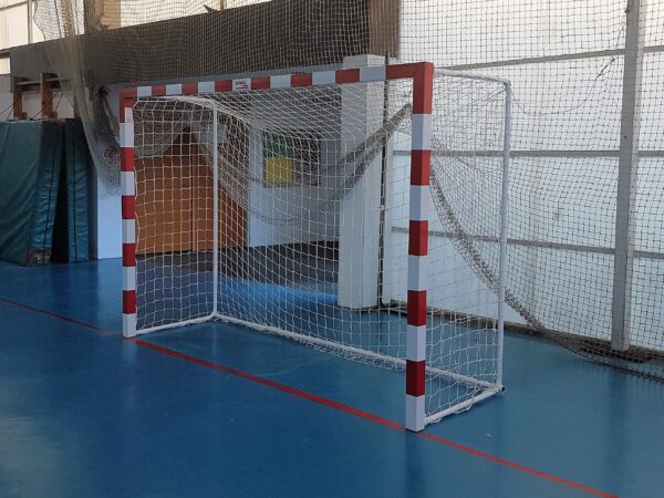 JUEGO DE 2 PORTERÍAS F.SALA/BALONMANO METÁLICAS TRASLADABLES 80X80MM CON BASE DE TUBO REDONDO - Imagen 4