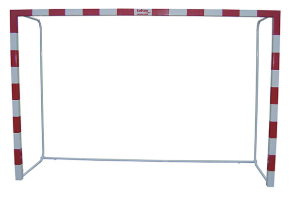 JUEGO PORTERÍAS ALUMINIO BALONMANO-FÚTBOL SALA 80X80 TRASLADABLES CON BASE TUBO REDONDO - Imagen 2