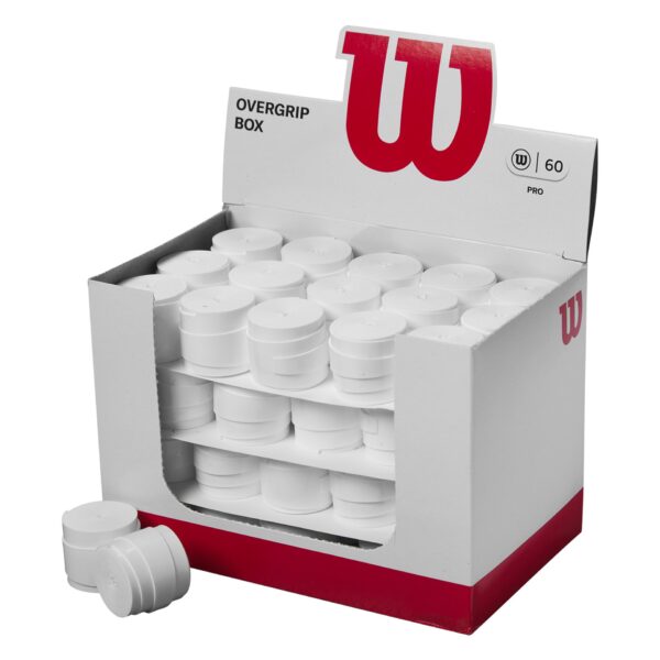 CAJA 60 OVERGRIPS WILSON BLANCO PRO - Imagen 2