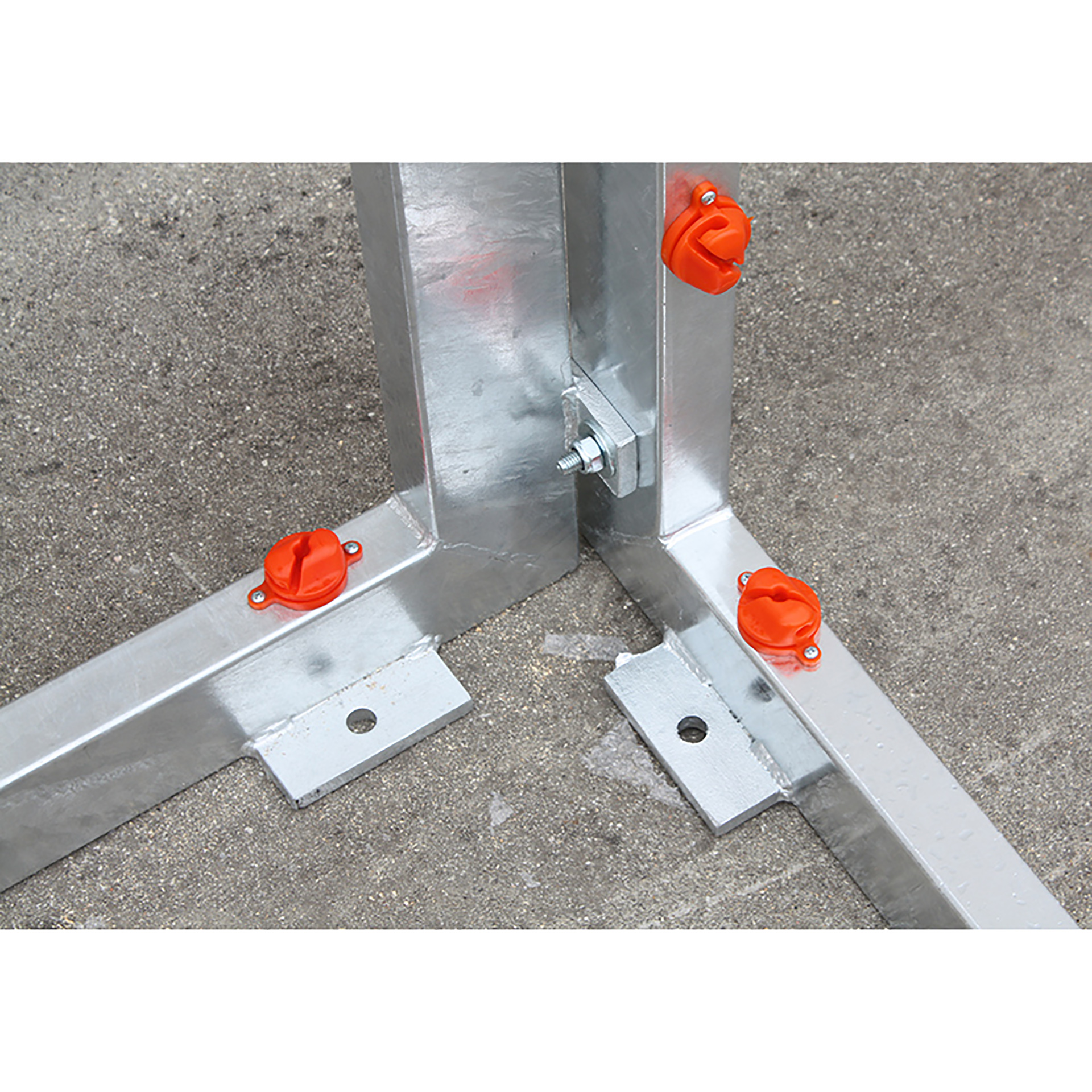 JUEGO PORTERÍAS GALVANIZADAS FÚTBOL SALA/BALONMANO - CANASTA BASKET - Imagen 3