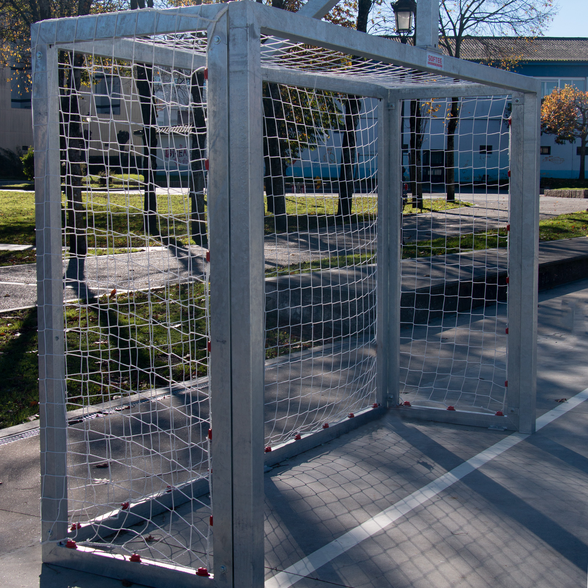 JUEGO PORTERÍAS GALVANIZADAS FÚTBOL SALA/BALONMANO - CANASTA BASKET - Imagen 5