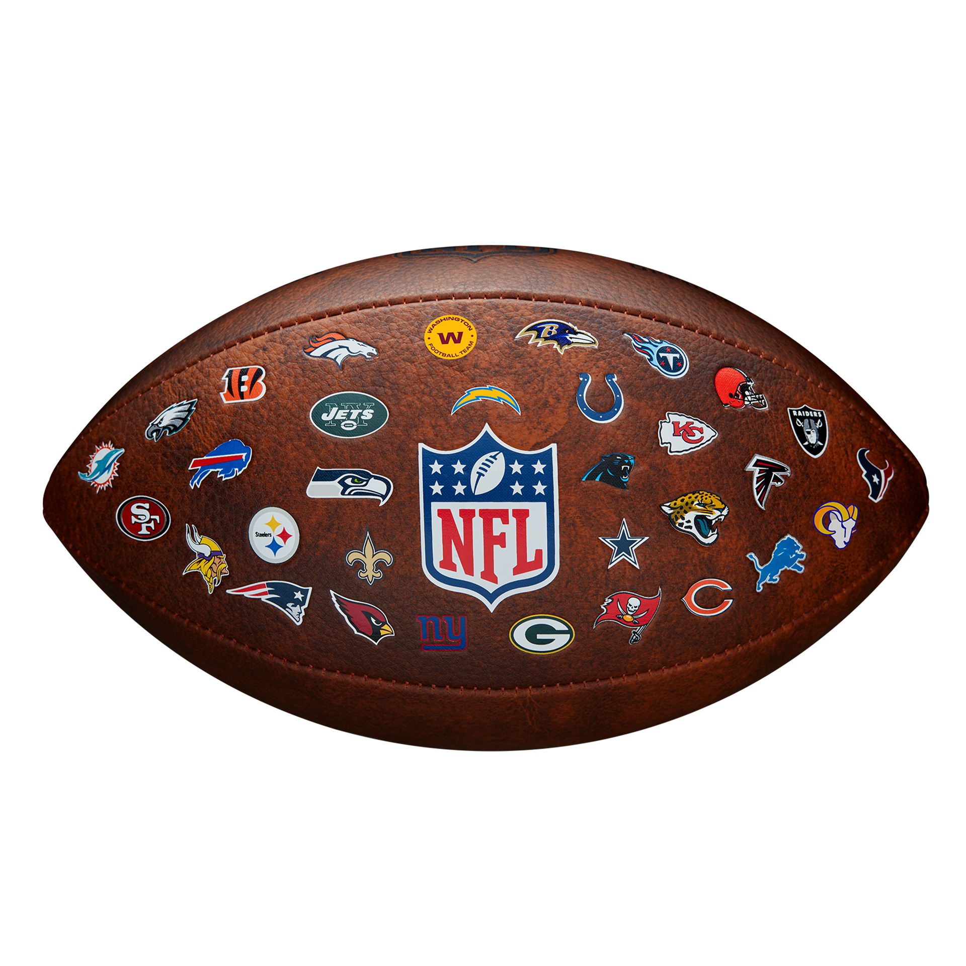 BALÓN FÚTBOL AMERICANO WILSON NFL OFF THROWBACK 32 TEAM - Imagen 5