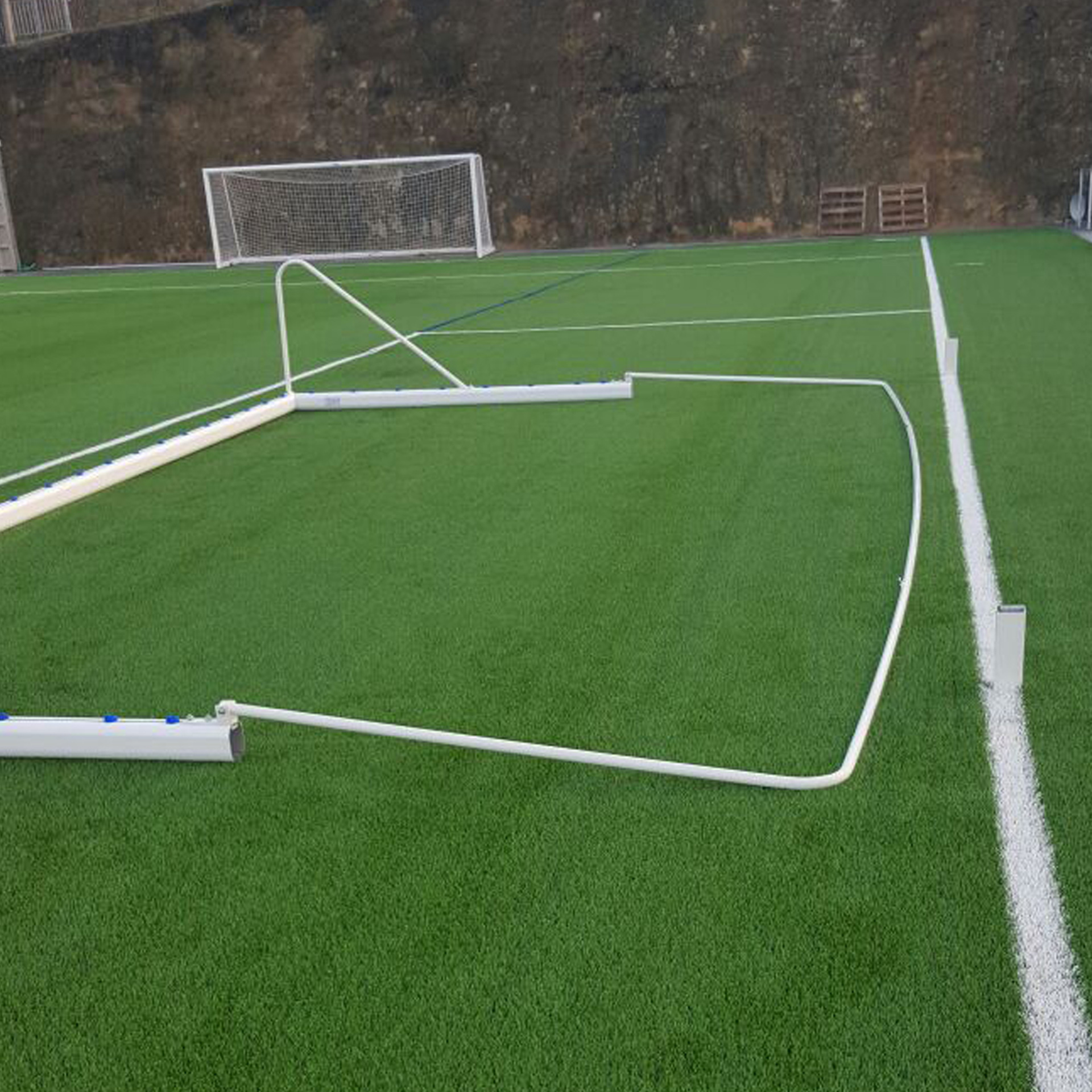 JUEGO DE 2 BASES PORTERÍAS FÚTBOL 11 PARA RECOGIDA DE RED - Imagen 6