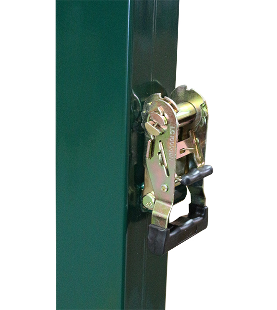 JUEGO DE 2 POSTES DE VOLEIBOL METÁLICOS CUADRADOS 80X80MM FIJOS - Imagen 2