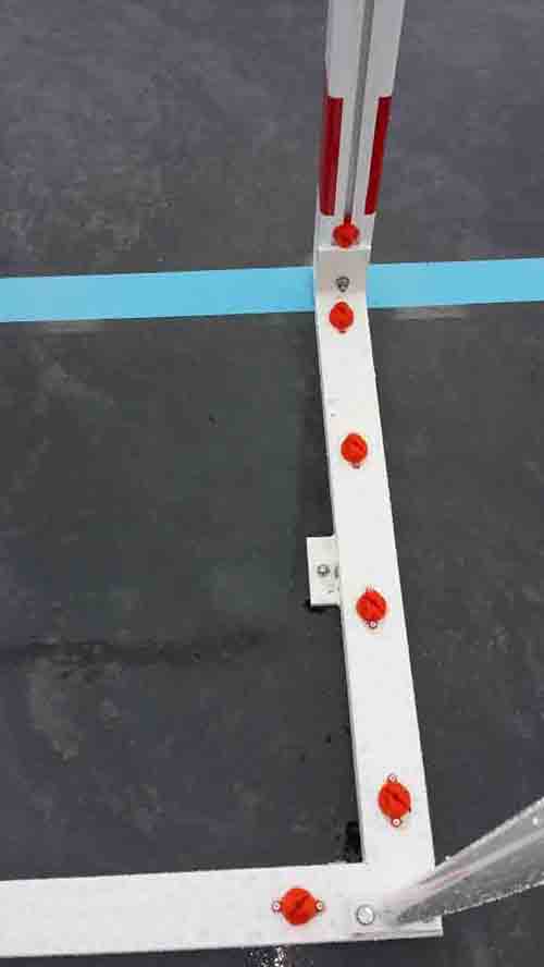 JUEGO PORTERÍAS F.SALA/BALONMANO ALUMINIO TRASLADABLES 80X80MM CON BASE 80X40MM - Imagen 2