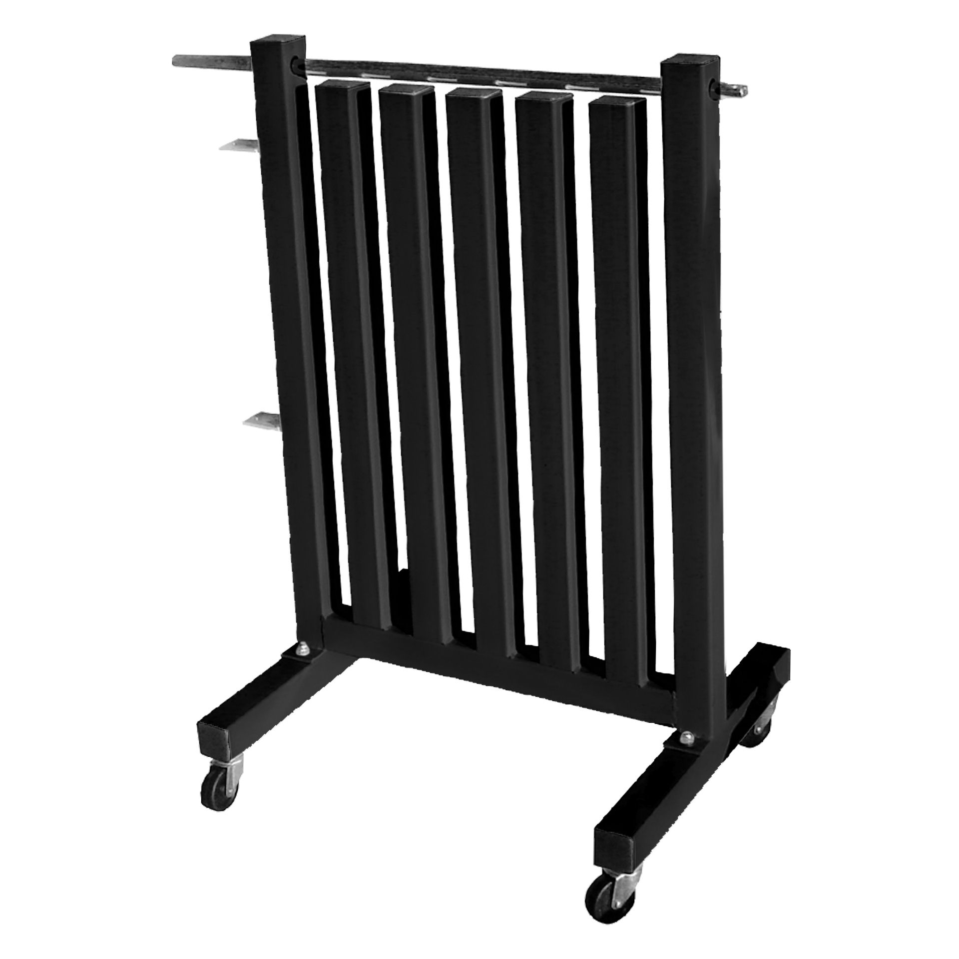 SOPORTE PARA PESAS DE VINILO CON RUEDAS Y BARRA - Imagen 2