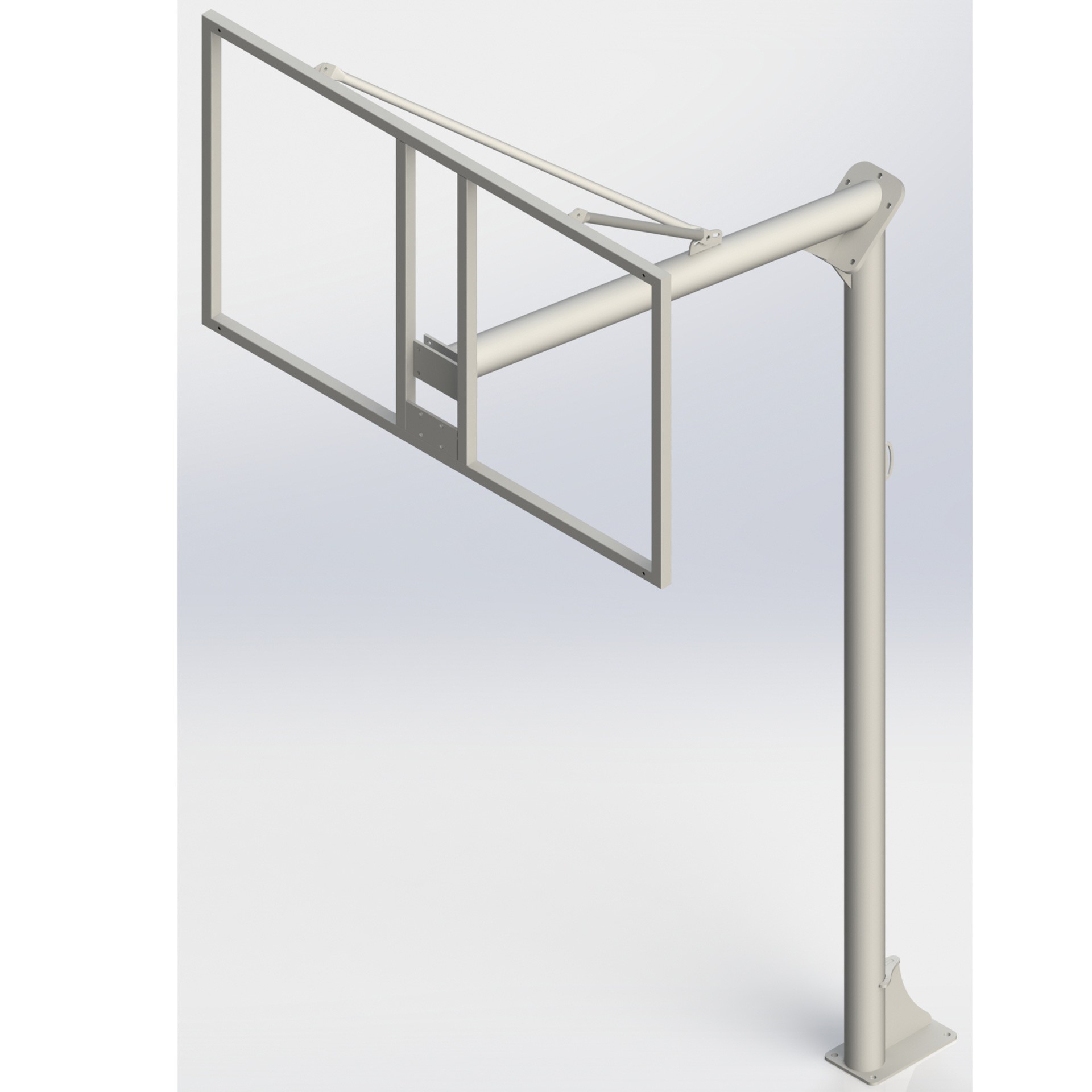 JGO CANASTAS ANTIVANDALICAS BALONCESTO NEW TUBO 114 MM LACADA -INCLUYE AROS, REDES Y TABLEROS- - Imagen 3