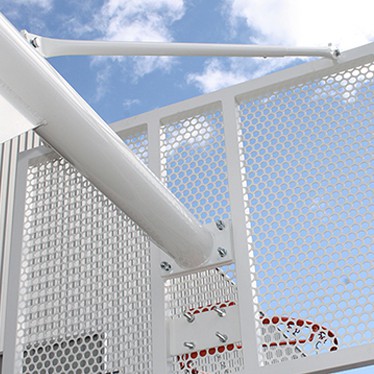 JUEGO DE 2 CANASTAS ANTIVANDALICAS MINIBASKET NEW TUBO 114 MM LACADA -INCLUYE AROS, REDES Y TABLEROS- - Imagen 6