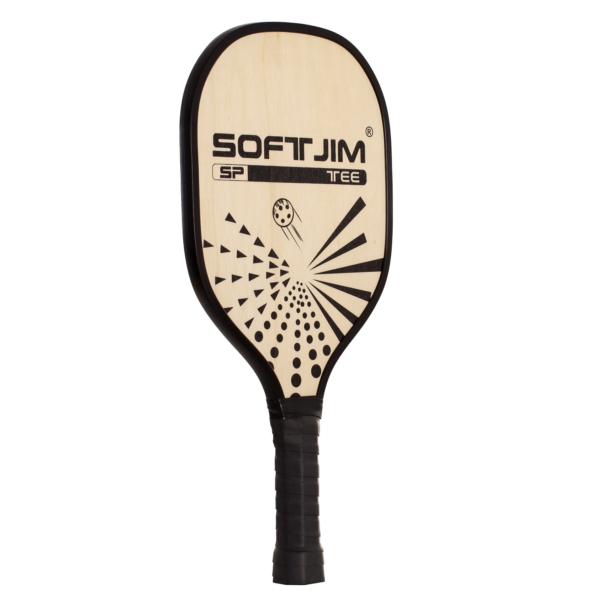 JUEGO DE 2 PALAS PICKLEBALL SOFTJIM MADERA CON PELOTA Y FUNDA - Imagen 7