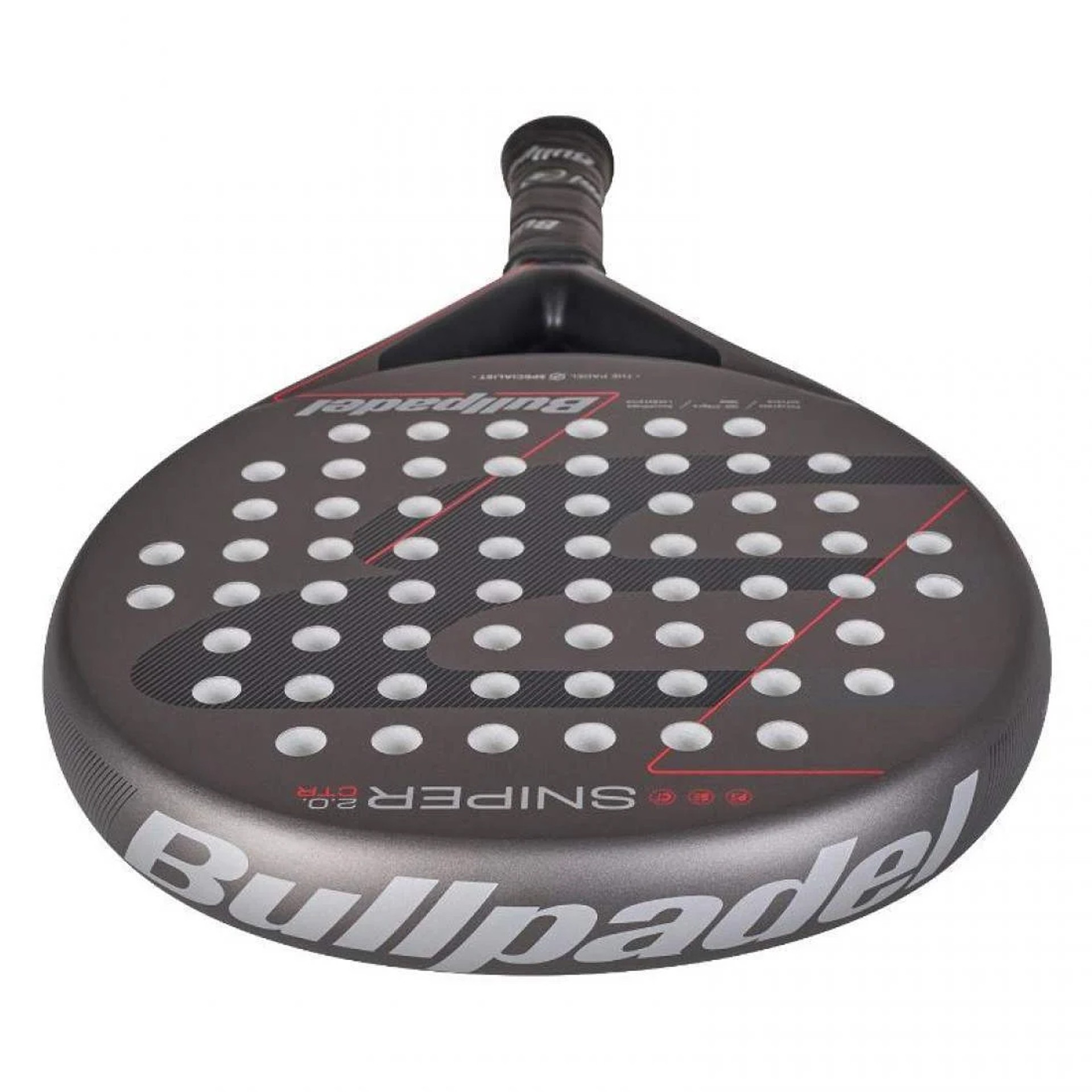 PALA PÁDEL BULLPADEL SNIPER 2.0 CONTROL GRIS OSCURO 2026 - Imagen 5