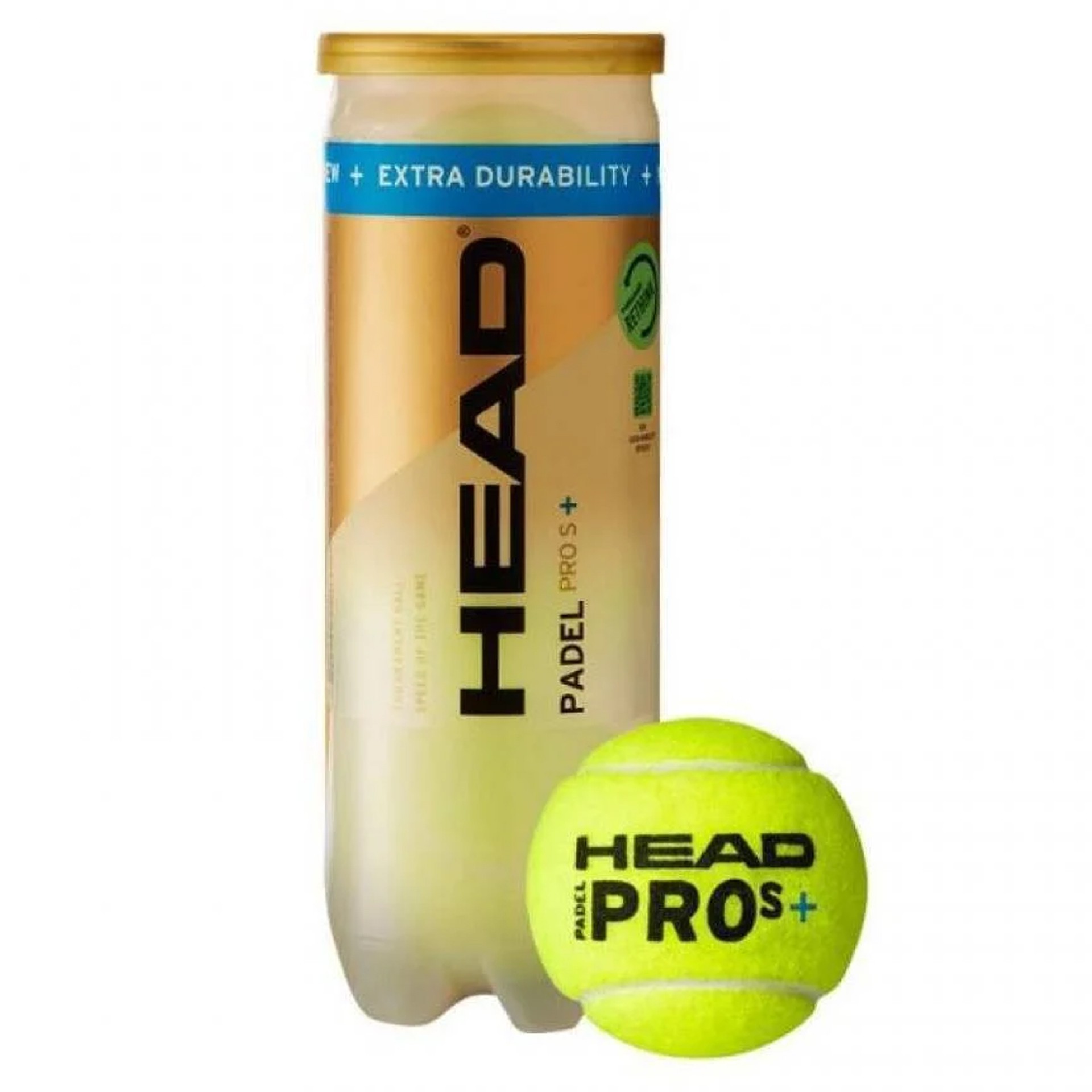 BOTE 3 PELOTAS DE PÁDEL HEAD PADEL PRO S+ - Imagen 2