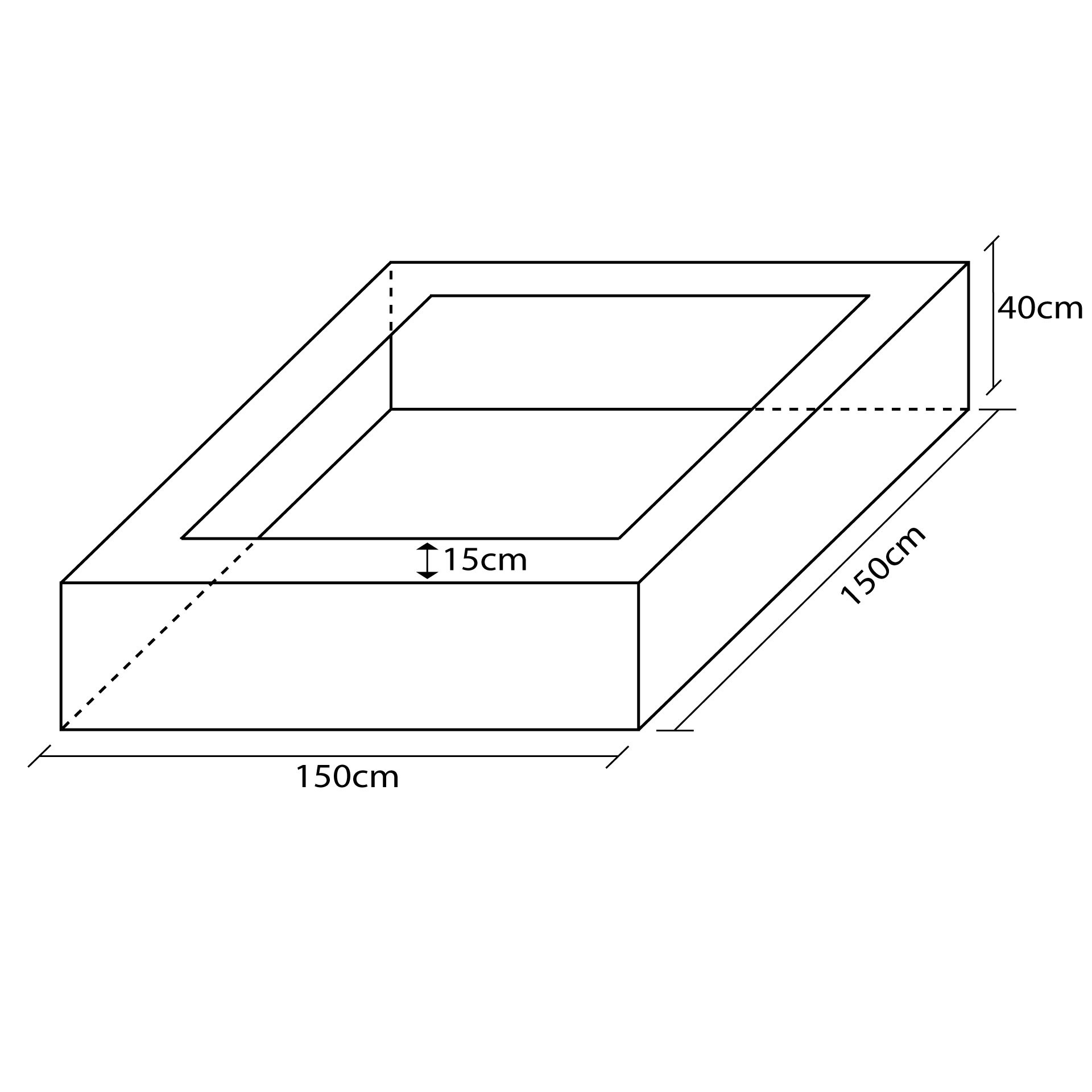 PISCINA CUADRADA LLENADO PELOTAS, 150X150X40CM ALTO X 15CM ANCHO - Imagen 4