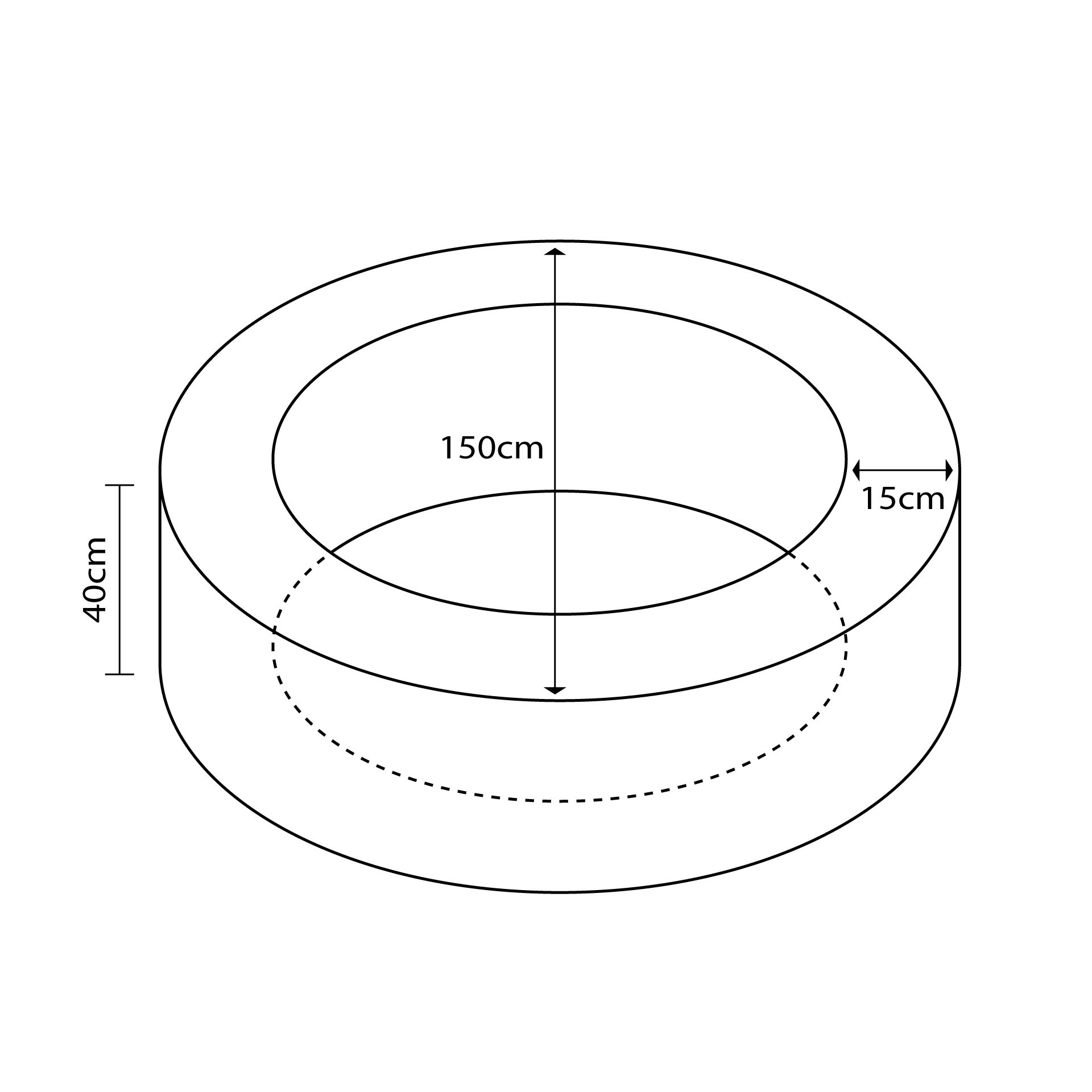 PISCINA REDONDA LLENADO PELOTAS,  DIAMETRO Ø 150CM X 40CM ALTO X 15CM ANCHO - Imagen 3