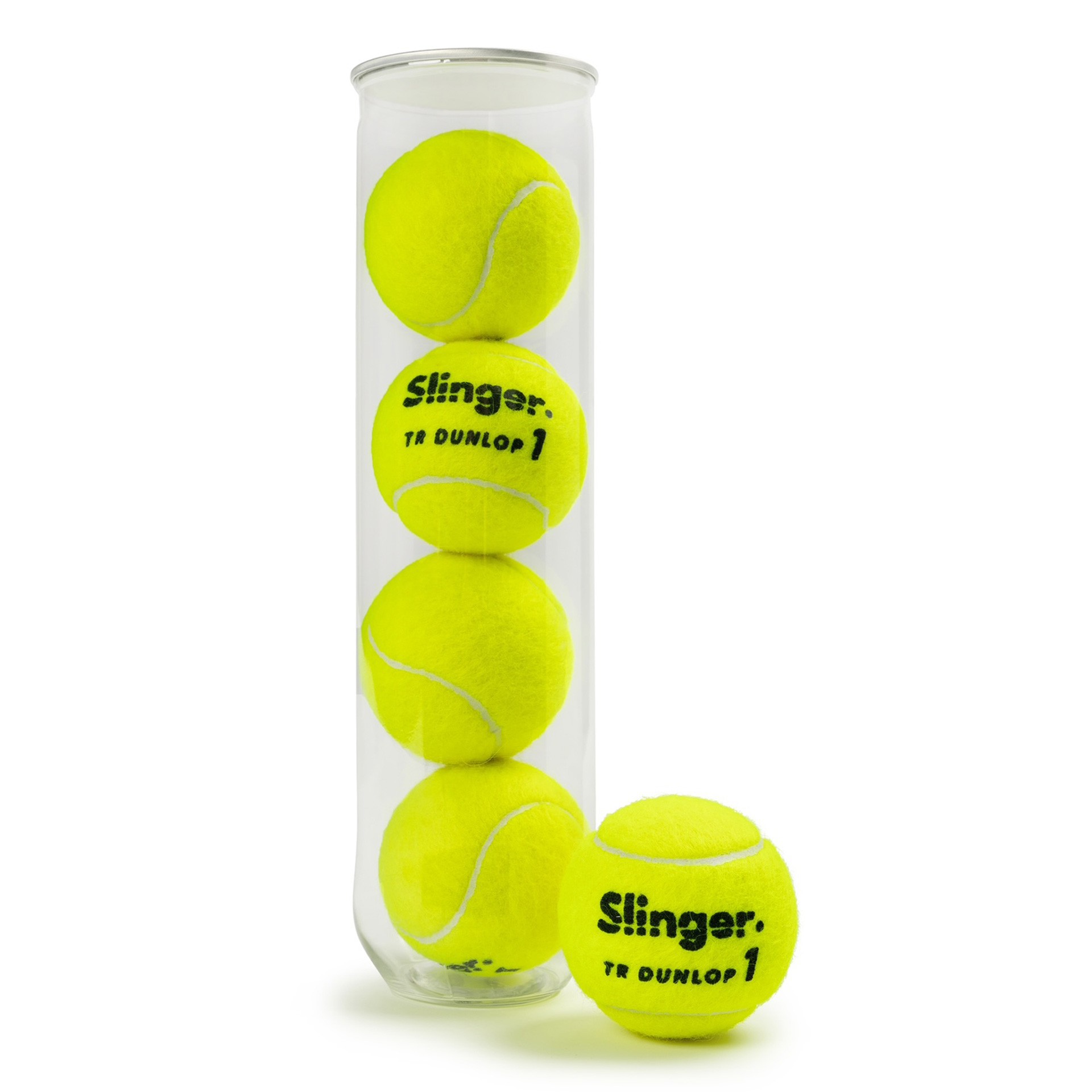 CAJÓN 18 BOTES 4 PELOTAS DE TENIS DUNLOP FORT SLINGER - Imagen 4