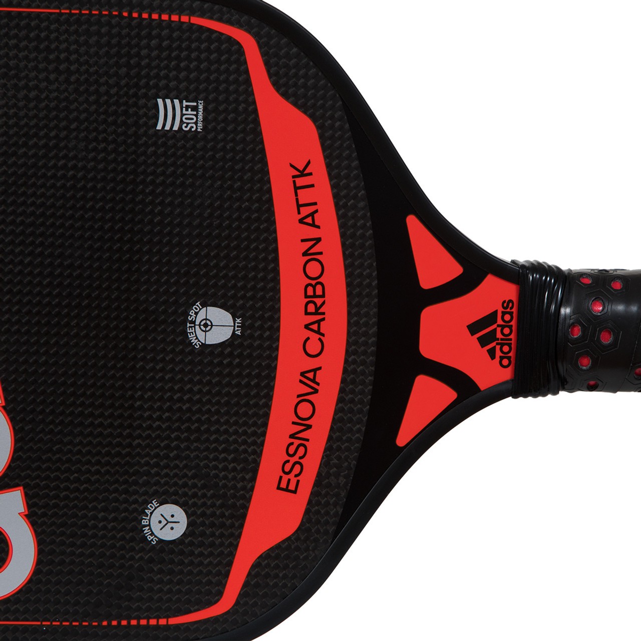 PALA PICKLEBALL ADIDAS ESSNOVA CARBON ATTK RED - Imagen 3