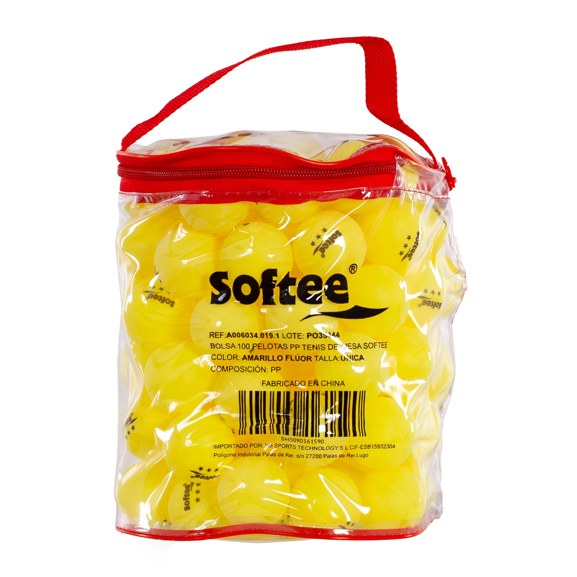BOLSA 100 PELOTAS PP TENIS DE MESA SOFTEE - Imagen 9