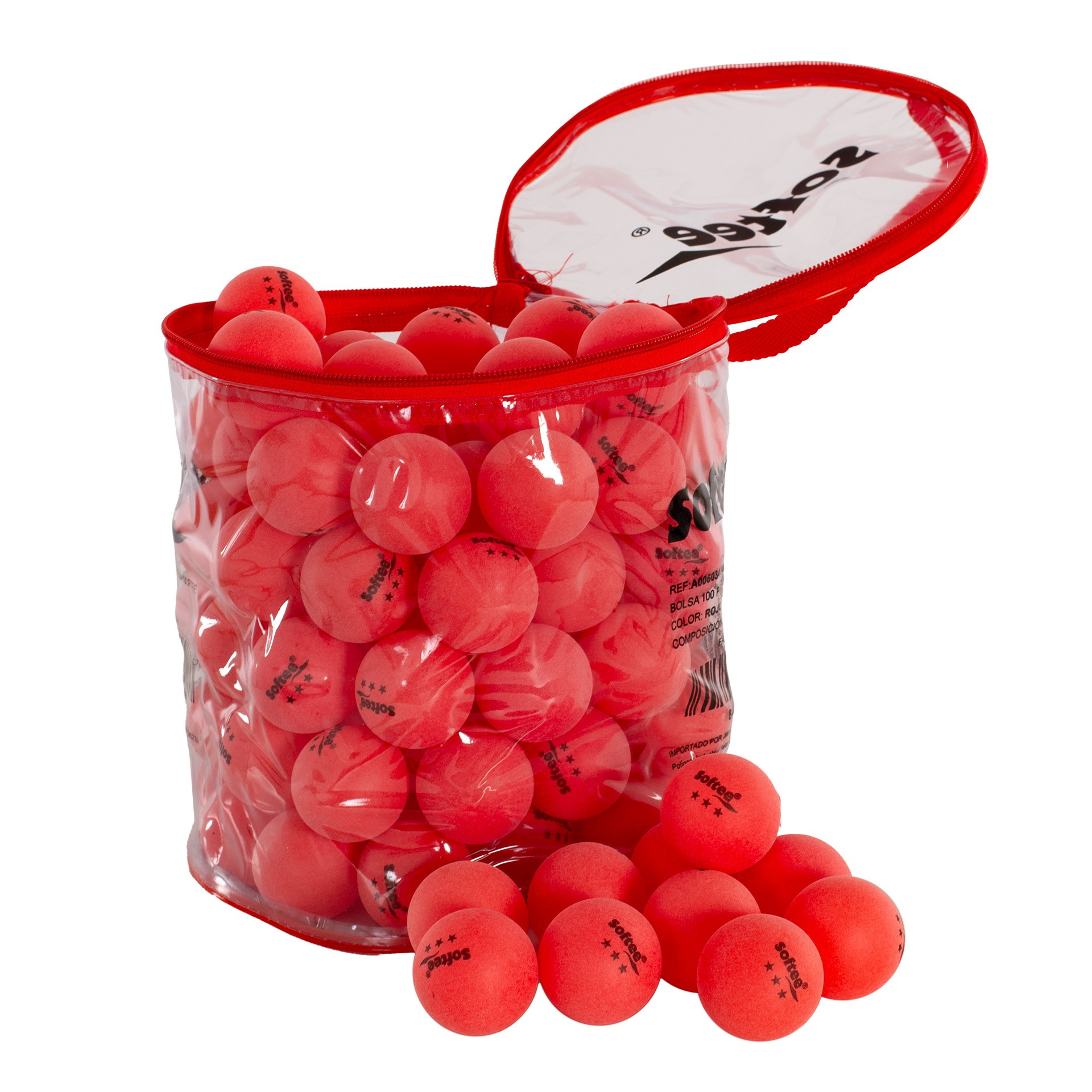 BOLSA 100 PELOTAS PP TENIS DE MESA SOFTEE - Imagen 6