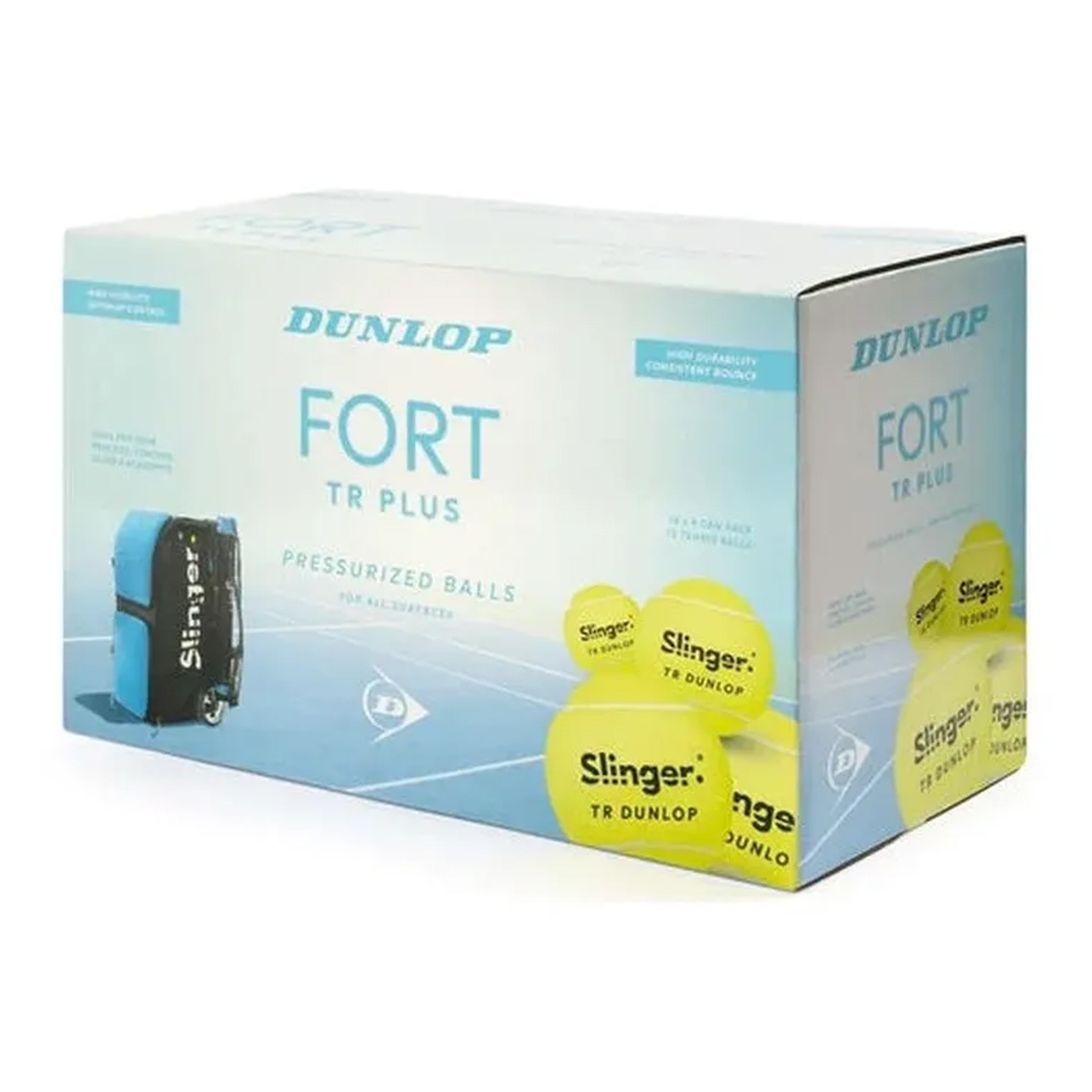 CAJÓN 18 BOTES 4 PELOTAS DE TENIS DUNLOP FORT SLINGER - Imagen 4