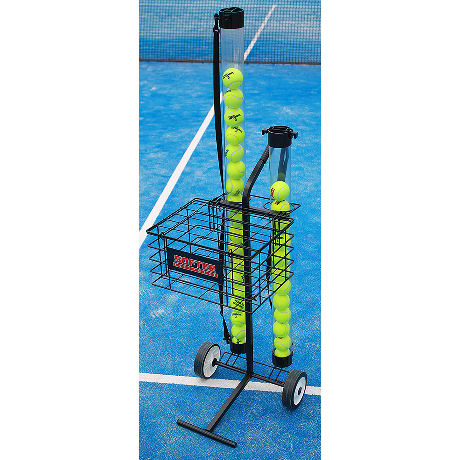 CARRO PORTAPELOTAS TENIS / PÁDEL 80 PELOTAS SOFTEE - Imagen 3