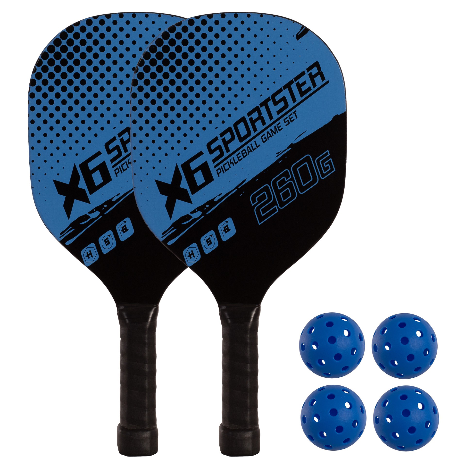 SET DE 2 PALAS PICKLEBALL MADERA CON 4 PELOTAS - Imagen 11